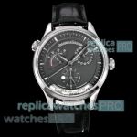 V+ Factory Swiss Replica Jaeger-LeCoultre Master Geographic Power Reserve Watch with Grey Dial 